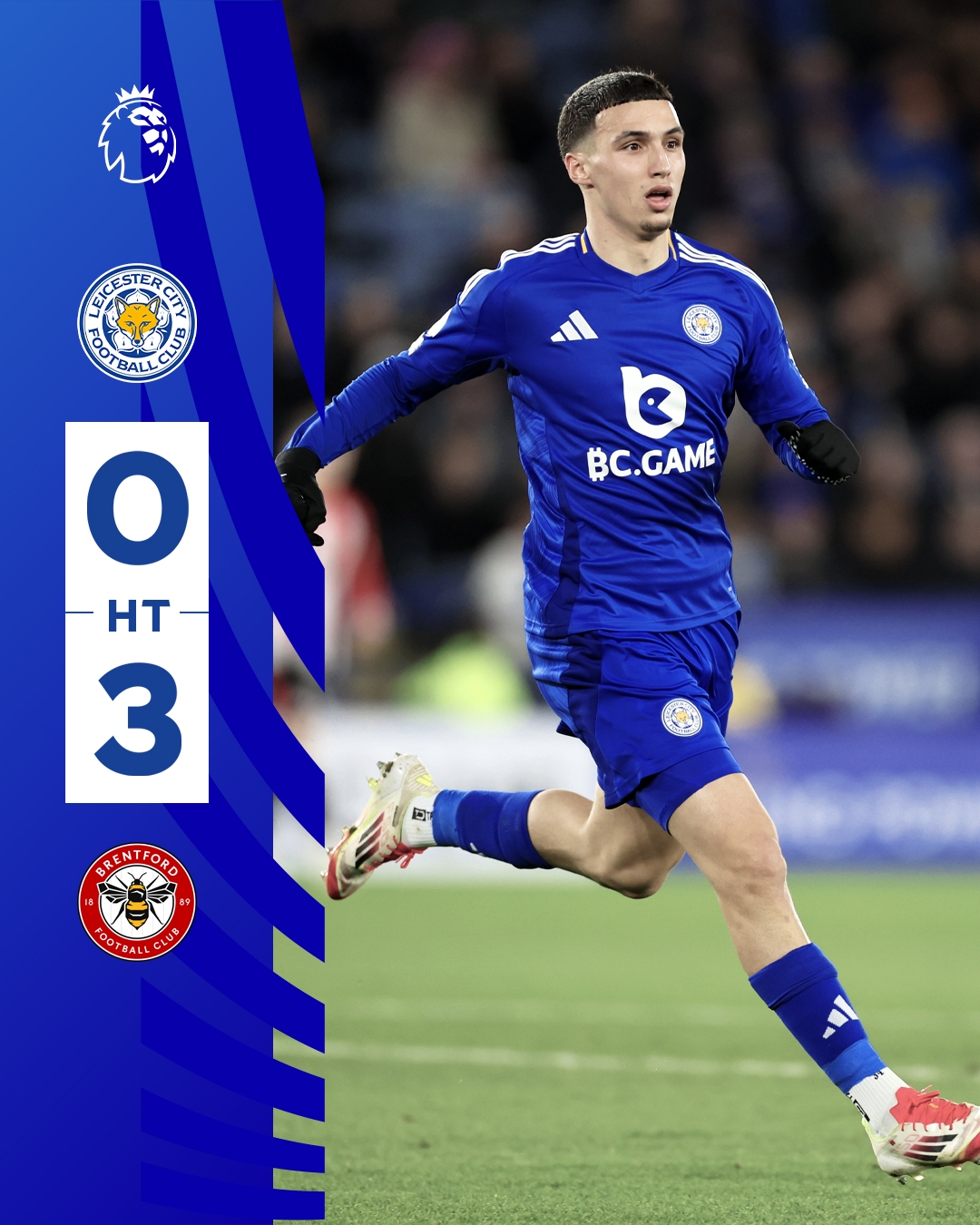  半場0-3！萊斯特若不進球輸球，將主場6連敗0進球創歷史最糟戰績