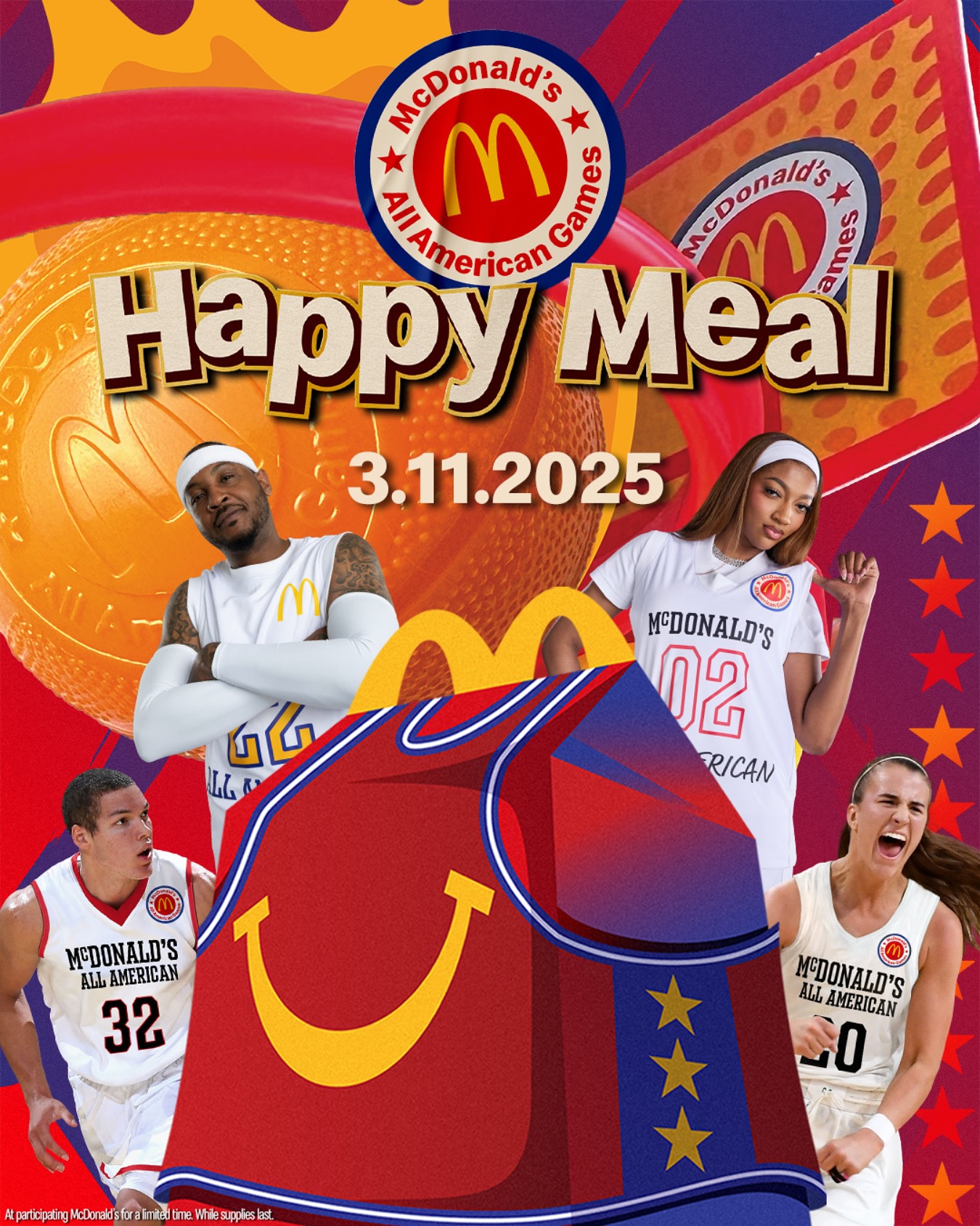 穿搭尺度大!WNBA球星安吉爾-里斯代言麥當(dāng)勞全美高中籃球賽
